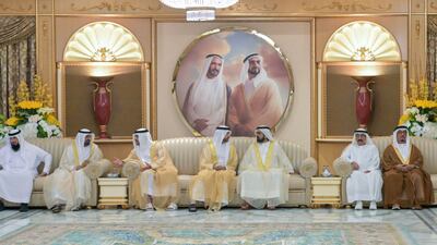 Sheikh Mohammed receives Eid greetings from other sheikhs, ministers, dignitaries, and senior state officials