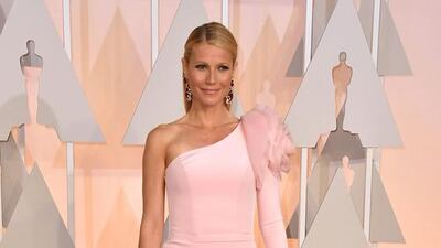 We couldn’t help but feel like Gwyneth Paltrow’s Ralph & Russo powder pink, one shouldered gown was on the verge of great — until the orange skin, distracting earrings and voluminous rose ruined it. Jordan Strauss / Invision / AP
