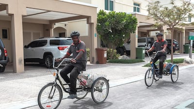 Al Ghadeer, an Aldar development, could be home to one of the first hyperloop stops in the world that will link the development with Abu Dhabi city. Victor Besa/The National