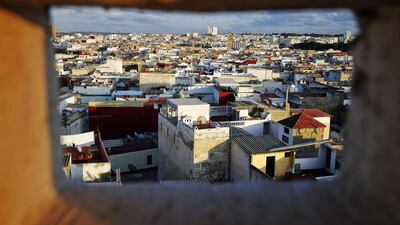 Rooftops of Rabat’s Medina are seen from atop a hotel that is being reconstructed.