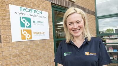 Kate Hulley, chief executive of Belmont Packaging in Wigan, England, first introduced a four-day week for some staff in 2019, before rolling it out across the company last September. Photo: Belmont Packaging