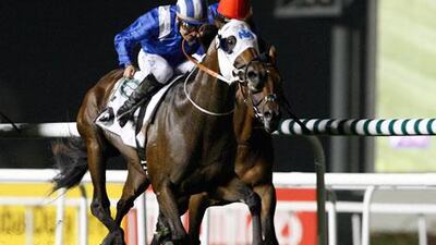 Zanzamar was one of three horses trained by Ali Rashid al Raihe to win on Thursday night.