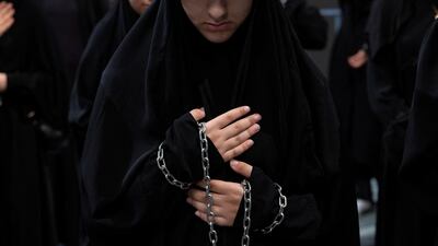 A Shiite Muslim girl takes part in a mourning procession to mark Ashura, in Istanbul, Turkey. Reuters