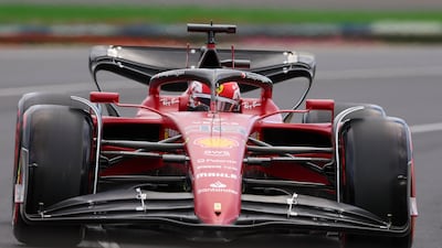 Ferrari driver Charles Leclerc during qualifying for the Australian GP in Melbourne on Saturday. AP