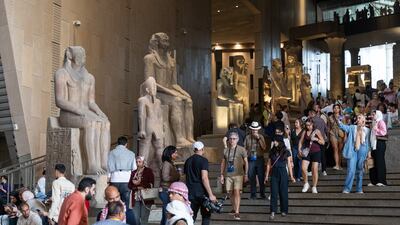 The number of tickets sold for the Friday a few days after it opened was more than the Grand Egyptian Museum had capacity for. Bloomberg