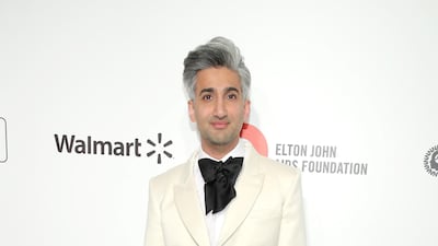 Tan France arrives at the 2020 Elton John Aids Foundation Oscar Viewing Party on Sunday, February 9, 2020, in California. AFP