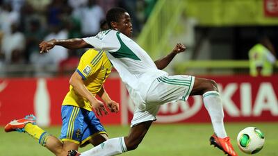 Chidera Ezeh scored the final goal of Nigeria's 3-0 defeat of Sweden in the Fifa Under 17 World Cup semi-finals. Despite the crowds of scouts watching the tournament, players for Nigeria and Mexico said they were more focused on winning the World Cup than securing a contract. AP Photo