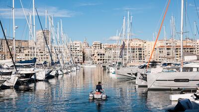 The marina at Old Port in Marseille, southern France this week. Europe is set for the warmest January in years. Bloomberg