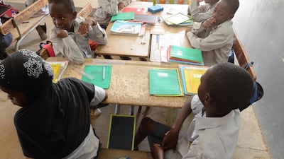 Students participate in the bilingual classes. Naser Al Wasmi / The National