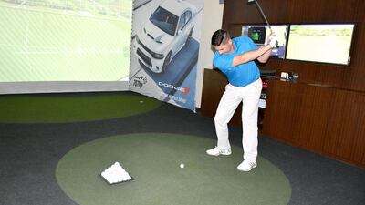 Improve your golf game this summer at The Academy Indoor Studio at Arabian Ranches Golf Club. Courtesy Arabian Ranches Golf Club