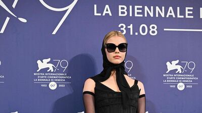 British actress Mia Goth in Dolce & Gabbana. AFP