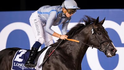 Mickael Barzalona guided Heavy Metal to victory at Meydan Racecourse on Thursday night. Erika Rasmussen for The National