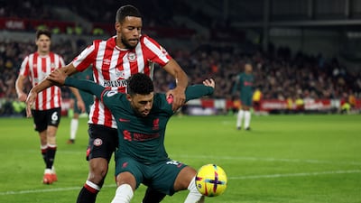 Mathias Jorgensen 8: Booked in opening minute for foul on Nunez after being put into trouble by teammate Pinnock but was excellent for rest of game despite threat of red card hanging over him. AP