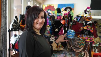 Samira Jabbar, a Venezuelan-born Palestinian American, poses inside her boutique in Phoenix, Arizona. All photos: Willy Lowry / The National