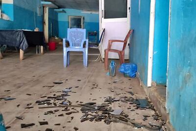 Shattered glass inside an abandoned hospital in El Geneina, the capital of West Darfur, as deadly fighting continues in Sudan. AFP