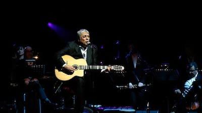 Enrico Macias performs in Paris in January. Getty Images