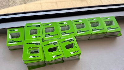 Packaging for a few of the 100,000 SIM cards seized by the US Secret Service at multiple sites within a 55km radius of the UN in New York. AP