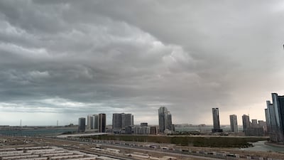 Clouds over Abu Dhabi, as seen from Reem Island. Gareth Cox / The National