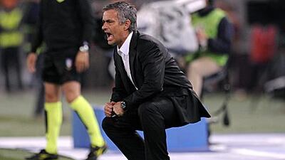 Inter Milan coach Jose Mourinho will watch his side host Chievo today.