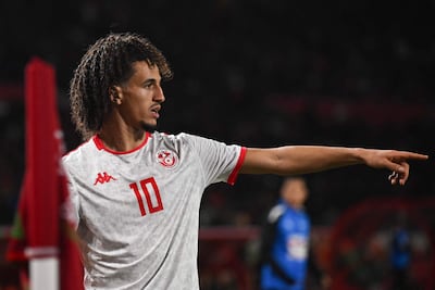 Hannibal Mejbri was one of the few bright spots in an otherwise disappointing Afcon for Tunisia. AFP