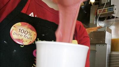 Jamba Juice: You have to admit: there are not many places to get a good healthy smoothie or a fresh, cold-pressed juice in the capital. We can only hope the first outlet of this ubiquitous American brand to hit the Middle East – lucky Abu Dhabi – is one of many to come. We’re particularly excited to try the new, whole-food offerings. Kale-ribbean Breeze, with a whole cup of the green leaves, mango, chia seeds and Greek yogurt, sounds lovely. AP