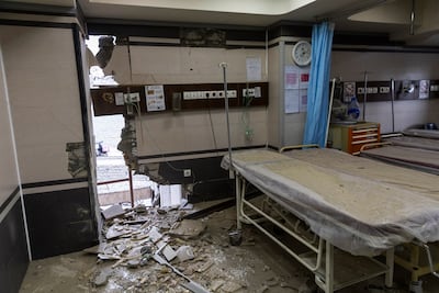 A damaged ward at Gandhi Hotel Hospital in Tehran. Getty Images