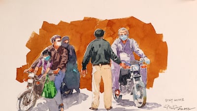 He struggled with self isolation at first, but the new project is keeping Atul Panase busy amid the crisis. Pawan Singh / The National