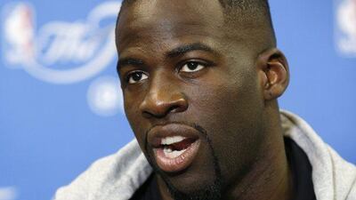Golden State Warriors forward Draymond Green during media availability after their NBA Finals practice at Quicken Loans Arena in Cleveland, Ohio, USA, 07 June 2016. John G Mabanglo / EPA