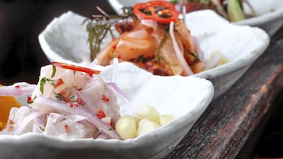 A dish by Peruvian chef Gaston Acurio who will open La Mar at Royal Atlantis in Dubai in 2020