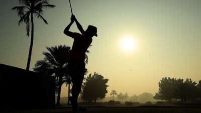 Joanna Klatten of France plays her tee shot into the early morning mist on the 10th hole during the first round of the 2016 Omega Dubai Ladies Masters on the Majlis Course at the Emirates Golf Club on December 7, 2016 in Dubai, UAE. David Cannon / Getty Images