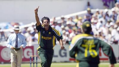 Wasim Akram, in action 12 years ago, is considered one of the greatest fast bowlers of all time. Tom Shaw / Getty Images