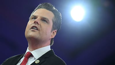 Former congressman Matt Gaetz, pictured in Maryland on February 23, 2024. AFP