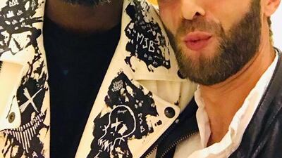 Karen Balyan, aka Dubai DJ Joots Krn, with famous South African DJ Black Coffee. Courtesy: Alexis Nohra