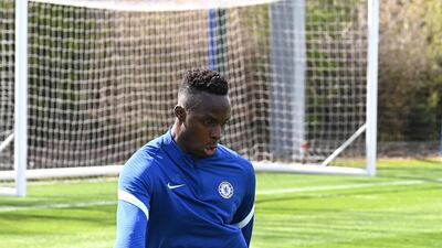 Edouard Mendy during the training session. Getty