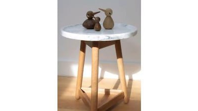 Bethan Gray's 'Carve' white side table.