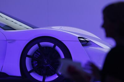 The Porsche Taycan electric car. AFP