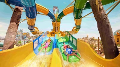 Yas Waterworld says its latest expansion brings the park to more than 70 rides, slides and attractions. Photo: Yas Waterworld