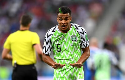 William Troost-Ekong during Nigeria's 2018 World Cup match against Iceland. Getty