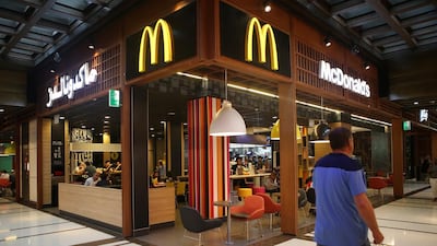 McDonalds, one of the food chains at the new food court at World Trade Centre Mall in Abu Dhabi. Ravindranath K / The National