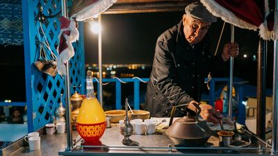 Sand brewed coffee keeps revellers rolling into the wee hours at Cafe des Delices. Erin Clare Brown / The National