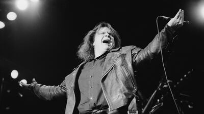 Meat Loaf performing at the Hammersmith Odeon in London in 1985. Redferns