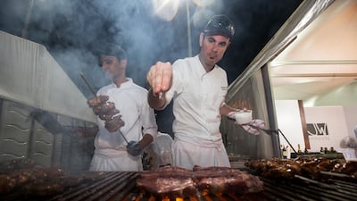 Chef Christopher Dodds at last year's Taste of Abu Dhabi. Christopher Pike / The National