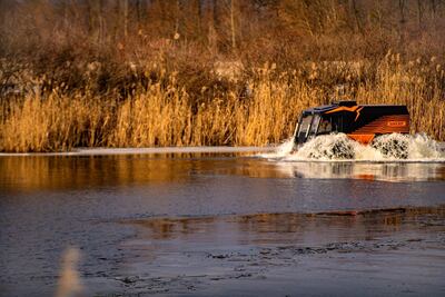 The Sherp N 1200 is amphibious