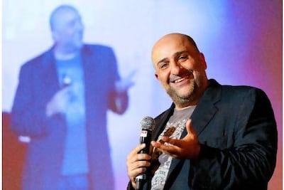 The British comedian Omid Djalili entertaining an audience at Dubai Opera. Duncan Chard / National