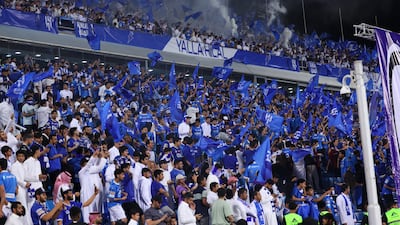 Al Hilal fans after winning the SPL title. Getty Images
