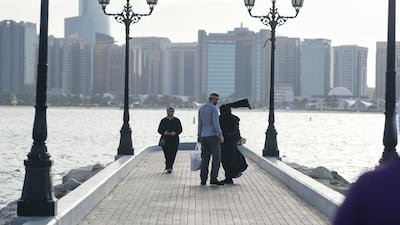 Windy weather in Abu Dhabi. Khushnum Bhandari / The National