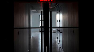 An office building in Midtown New York stands empty as Covid-19 has turned New York's famous business districts into ghost towns. AFP