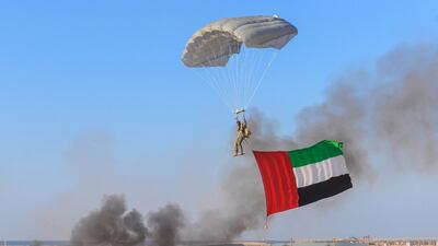 The Union Fortress 5 military parade in Ajman. Wam