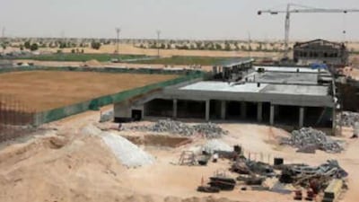 Construction woek in progress at the new rugby ground on Dubai-Al Ain Road.