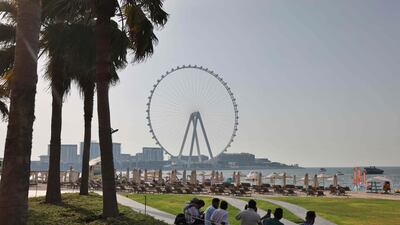 The 250-metre Ain Dubai Ferris wheel, also known as Dubai Eye. With Expo 2020 opening on October 1, business confidence has improved as companies hope that the event will drive increases in sales. Photo: AFP
